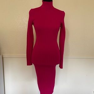 Midi long sleeve dress.